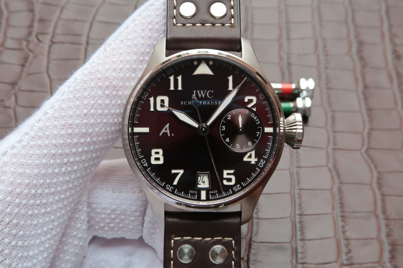 Replica IWC Pilot IW500422 1:1 Best Edition Brown Dial Leather Strap - DEEPREPS