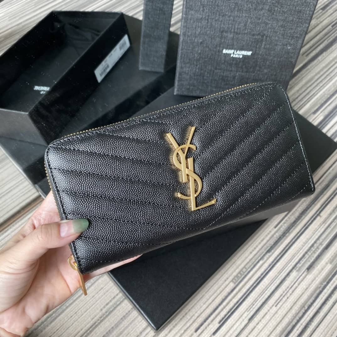 YSL Monogram Zip Around Replica Wallet - DEEPREPS