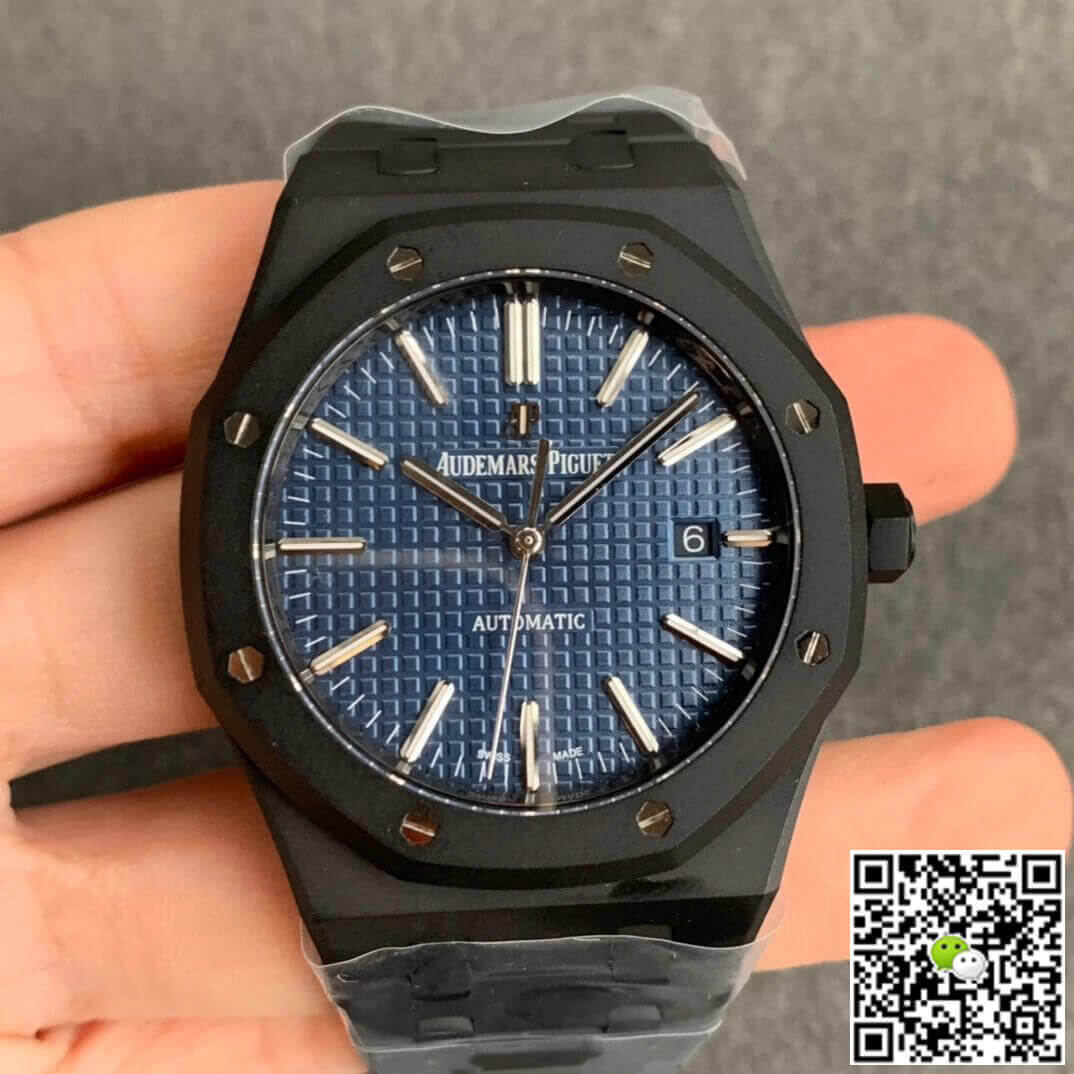 Replica Audemars Piguet Royal Oak 15400 DLC Version 1:1 Best Edition Blue Dial - DEEPREPS