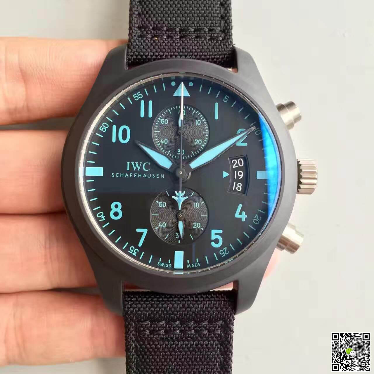 Replica IWC Pilot Chronograph IW388003 1:1 Best Edition Black Dial - DEEPREPS