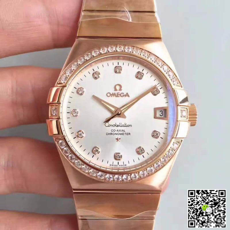 Replica Omega Constellation 123.25.38.21.52.001 1:1 Best Edition 18K Rose Gold Bracelet - DEEPREPS