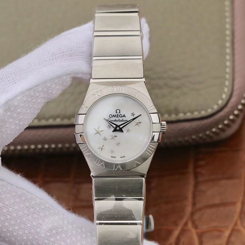 Replica Omega Constellation Quartz Ladies 27mm 1:1 Best Edition White Dial - DEEPREPS