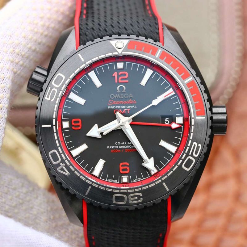 Replica Omega Seamaster Planet Ocean 215.92.46.22.01.003 1:1 Best Edition Black Nylon Strap - DEEPREPS