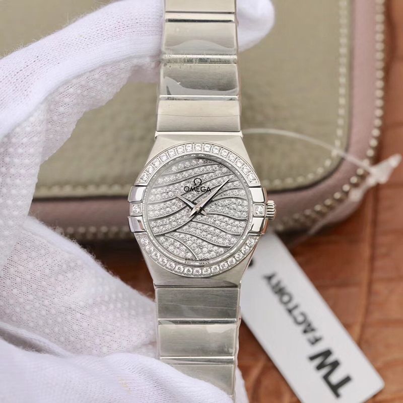 Replica Omega Constellation Quartz Ladies 27mm Diamond Dial 1:1 Best Edition - DEEPREPS