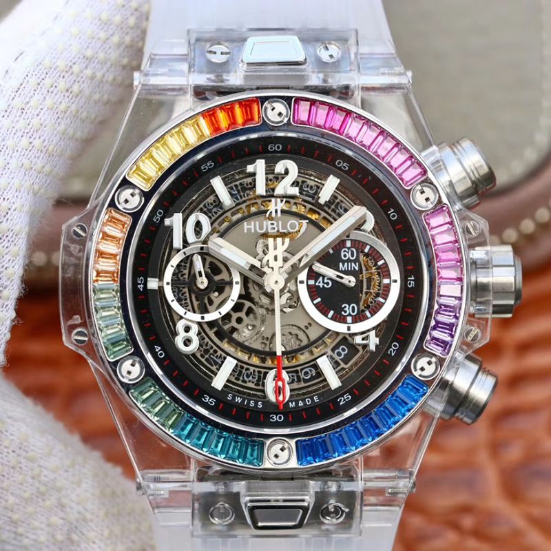 Replica Hublot Big Bang Unico 411.JX.4802.RT Mechanical Watches 1:1 Best Edition Rubber Strap - DEEPREPS