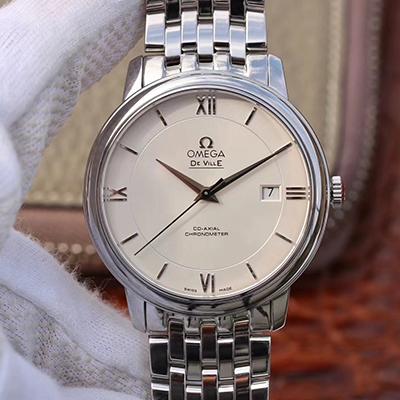 Replica Omega De Ville Prestige 424.10.40.20.02.003 Mechanical Watches 1:1 Best Edition White Dial - DEEPREPS