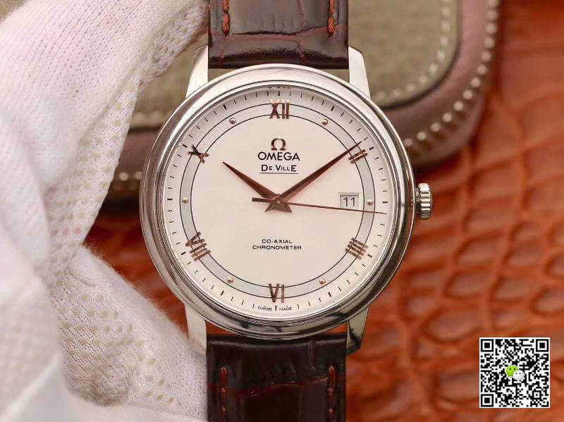 Replica Omega De Ville Prestige 424.13.40.20.02.002 1:1 Best Edition Brown Calfskin Leather Strap - DEEPREPS