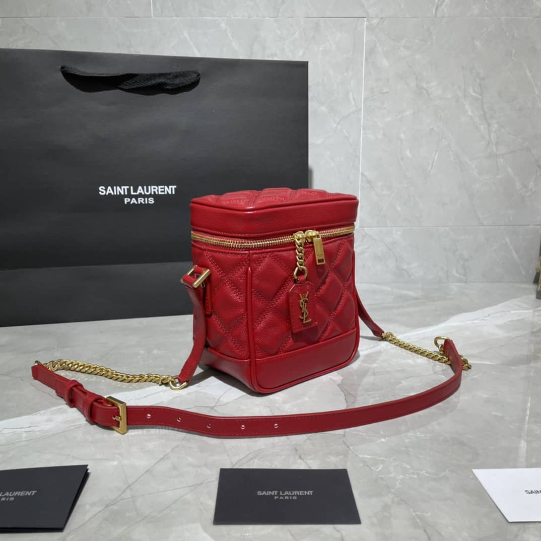 YSL 80s Carré-Quilted Vanity Replica Bag - DEEPREPS
