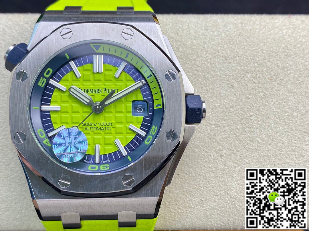 Replica Audemars Piguet Royal Oak Offshore Diver 15710ST.OO.A038CA.01 1:1 Best Edition Green Textured Dial - DEEPREPS