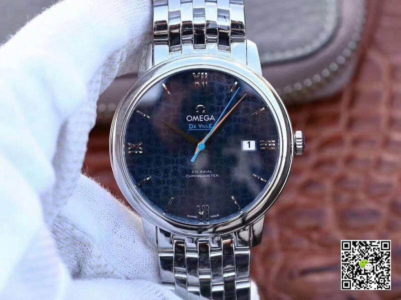 Replica Omega De Ville Prestige 424.10.40.20.03.003 1:1 Best Edition Blue Textured Dial - DEEPREPS