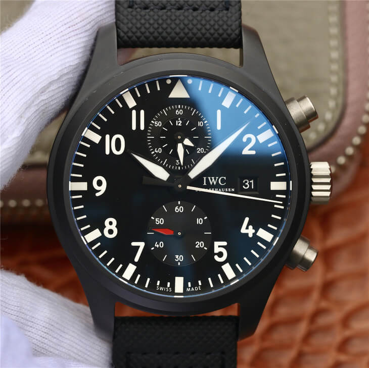 Replica IWC Pilot TOP GUN IW389001 1:1 Best Edition Black Dial - DEEPREPS