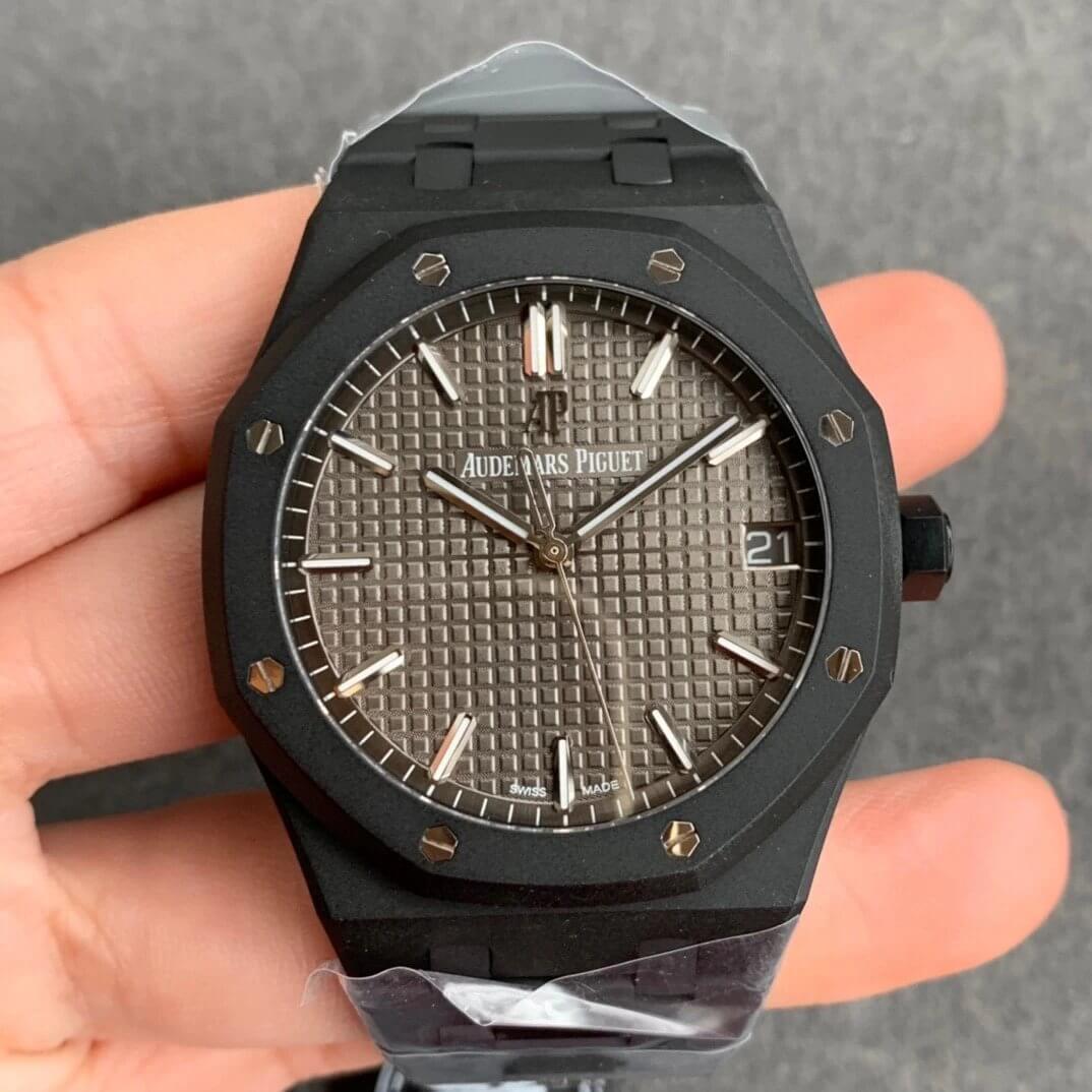 Replica Audemars Piguet Royal Oak 15500 DLC Version 1:1 Best Edition Grey Dial - DEEPREPS