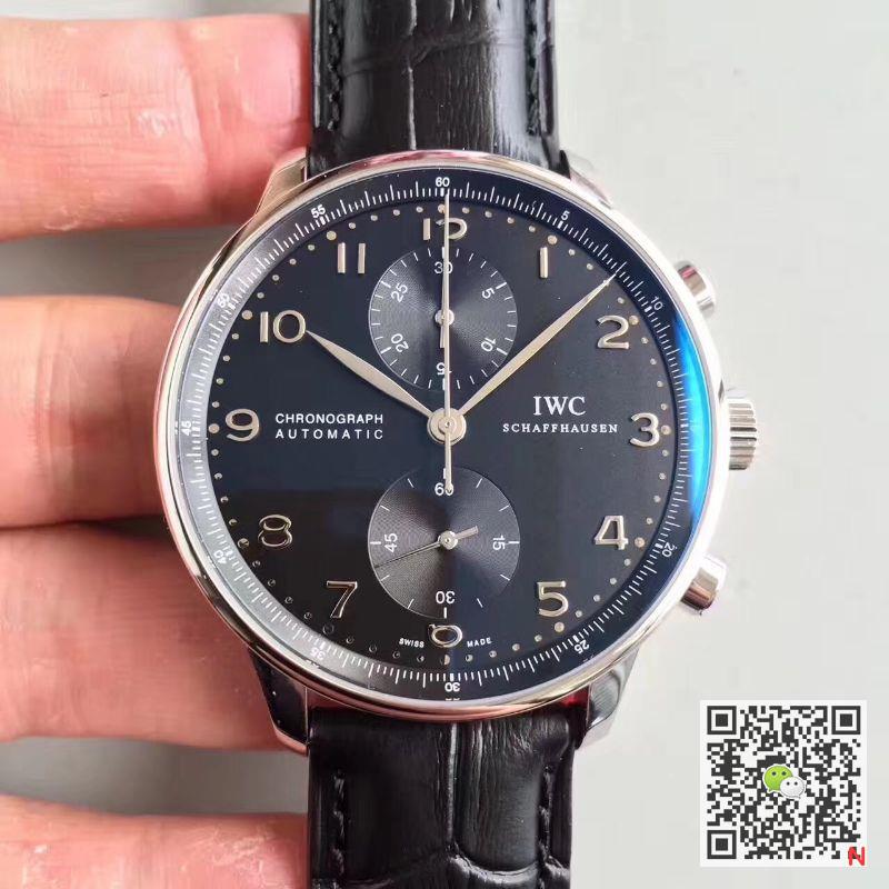 IWC Replica Portuguese Chronograph IW371447 1:1 Best Edition Black Dial - DEEPREPS