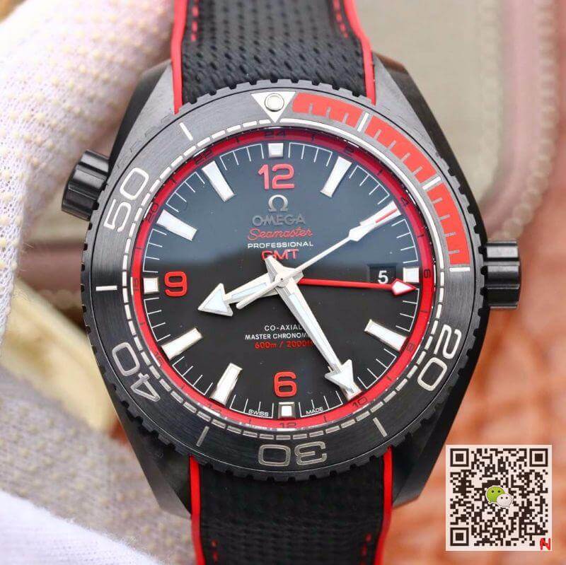 Replica Omega Seamaster Planet Ocean 215.92.46.22.01.003 1:1 Best Edition Black Nylon Strap - DEEPREPS