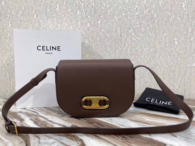 Celine Triomphe Bag Dupe Medium Maillon Triomphe Calfskin Replica Bag - DEEPREPS