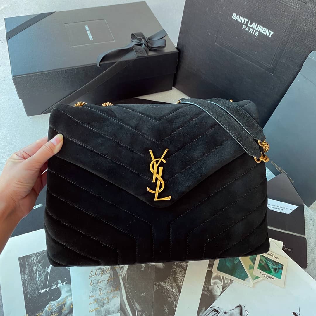 YSL Dupes Bags Loulou Monogram Quilted Velvet Shoulder Bag - DEEPREPS