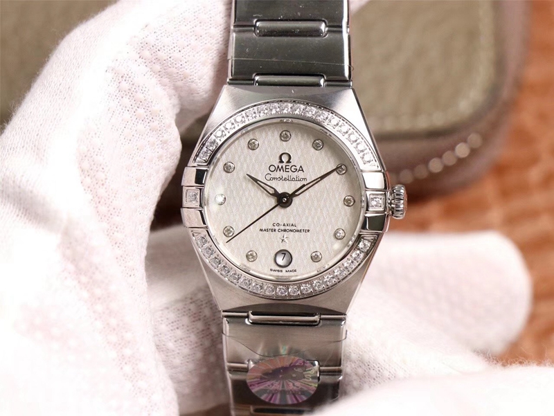 Replica Omega Constellation 131.15.29.20.52.001 1:1 Best Edition V5 Silver Diamond Bezel - DEEPREPS