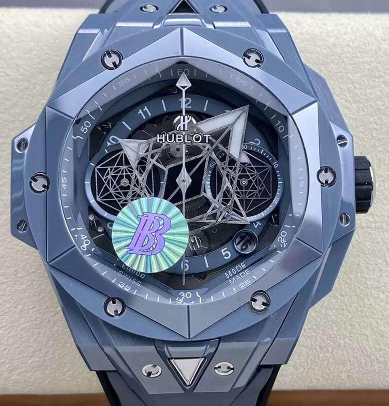 Replica Hublot Big Bang Sang Bleu II 418.FX.8007.RX.MXM21 1:1 Best Edition Gray Ceramic - DEEPREPS