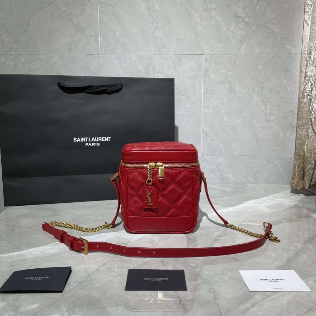 YSL 80s Carré-Quilted Vanity Replica Bag - DEEPREPS