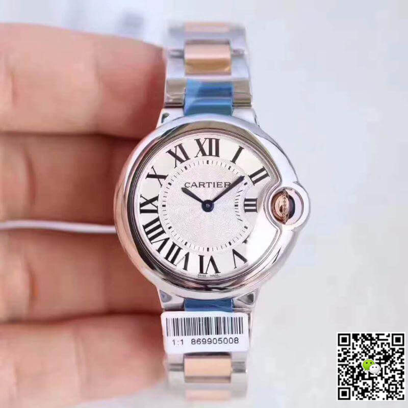 Replica Ballon Bleu De Cartier W6920084 1:1 Best Edition Ronda Quartz White Dial - DEEPREPS