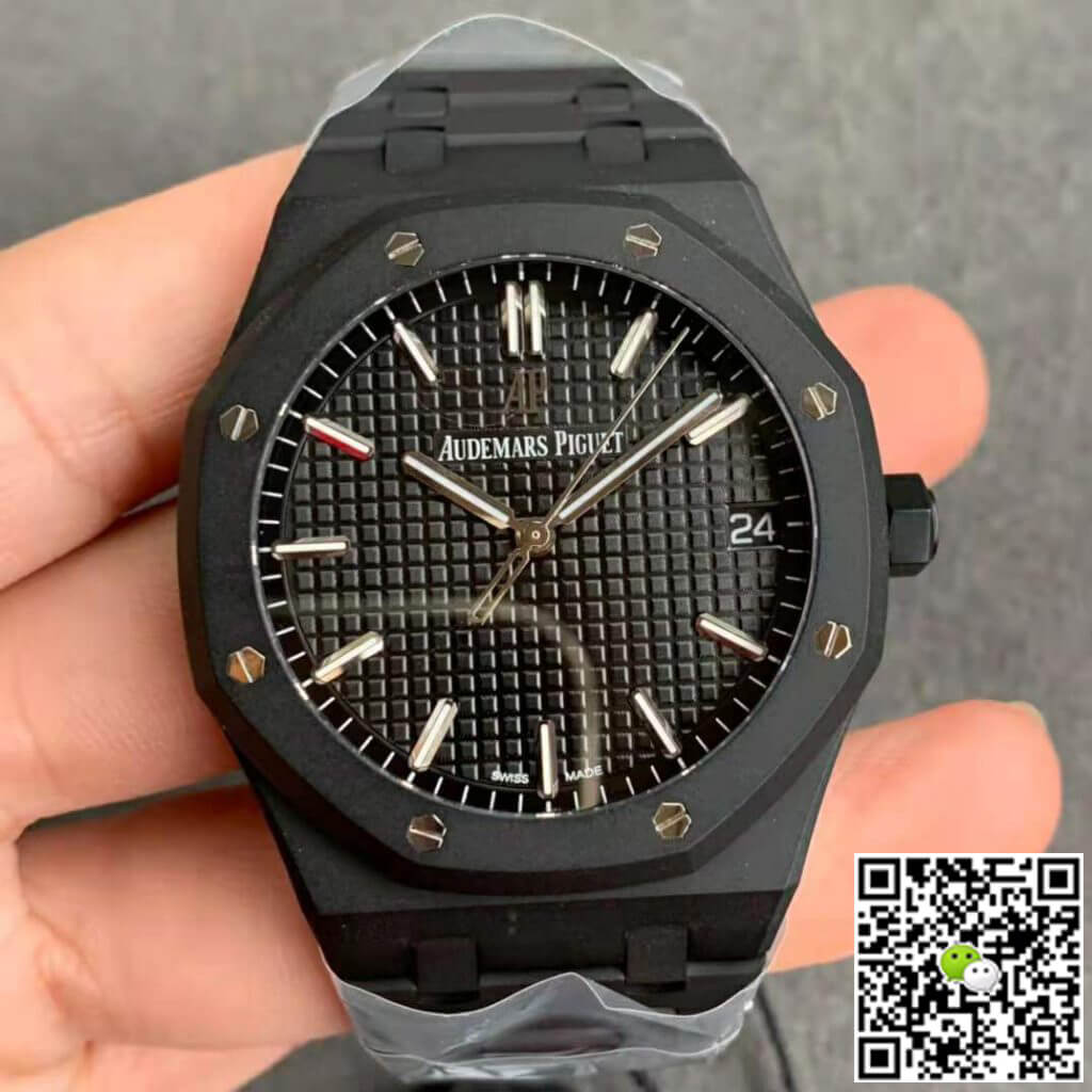 Replica Audemars Piguet Royal Oak 15500 DLC Version 1:1 Best Edition Black Dial - DEEPREPS