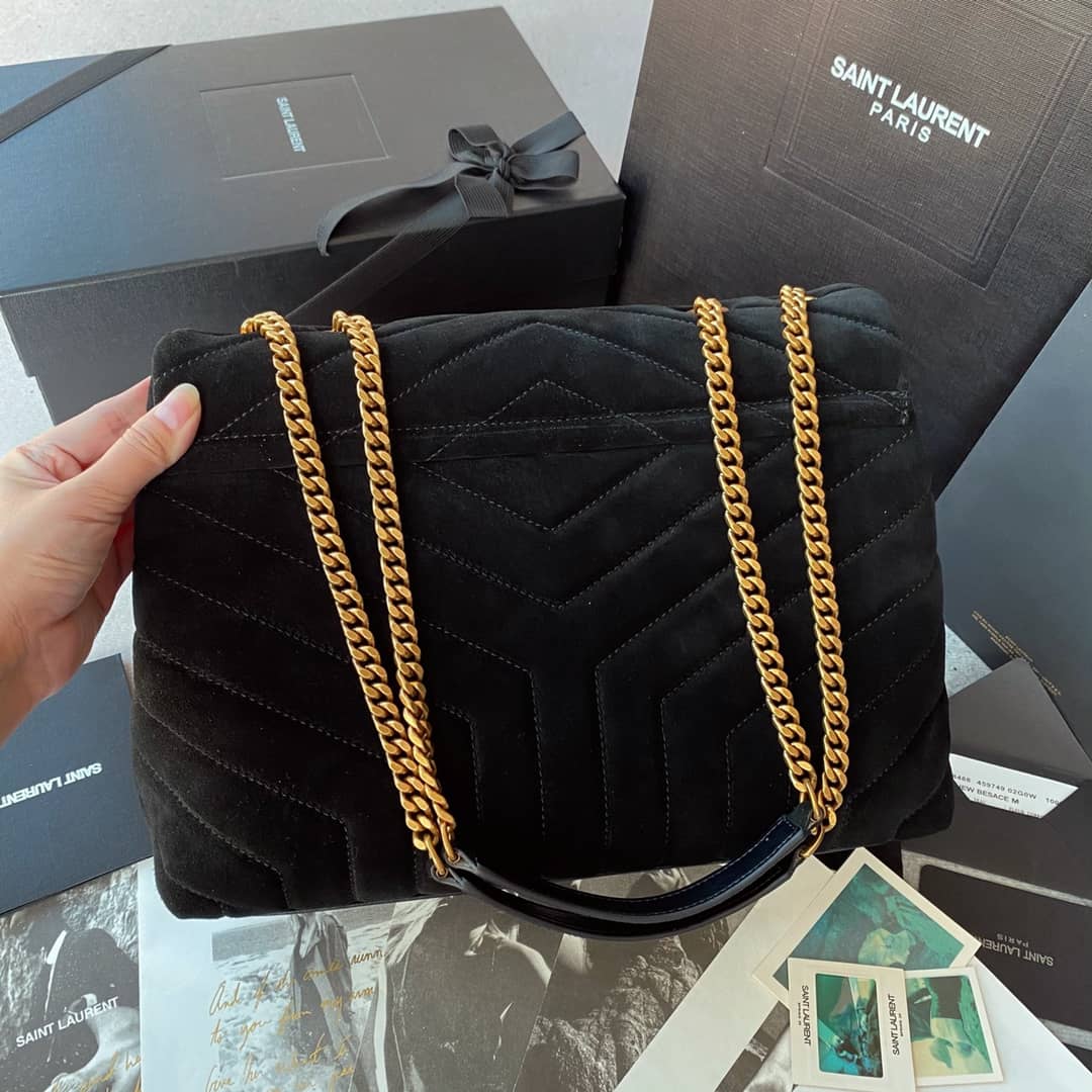 YSL Dupes Bags Loulou Monogram Quilted Velvet Shoulder Bag - DEEPREPS
