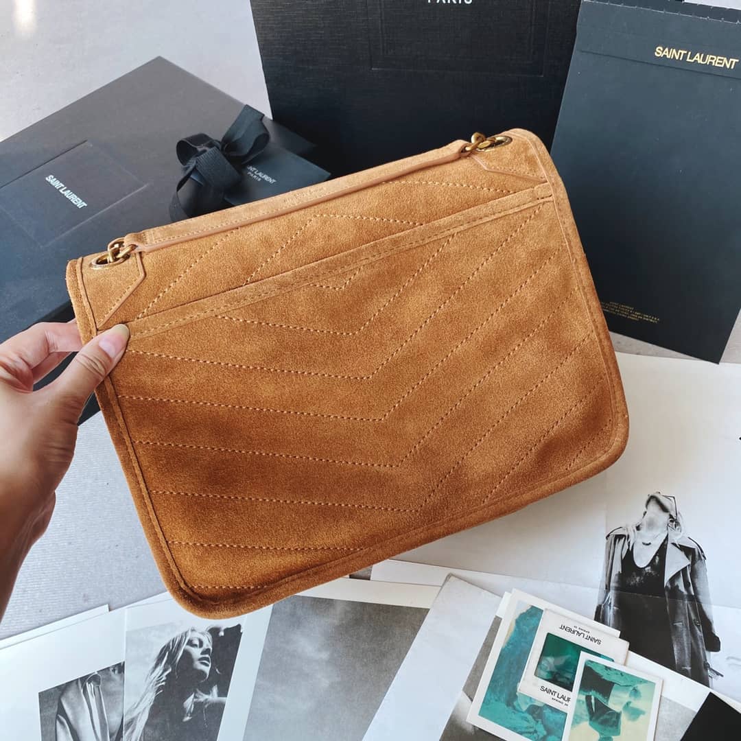 YSL Dupes Bags Niki Medium In Suede Leather Caramel Bag - DEEPREPS