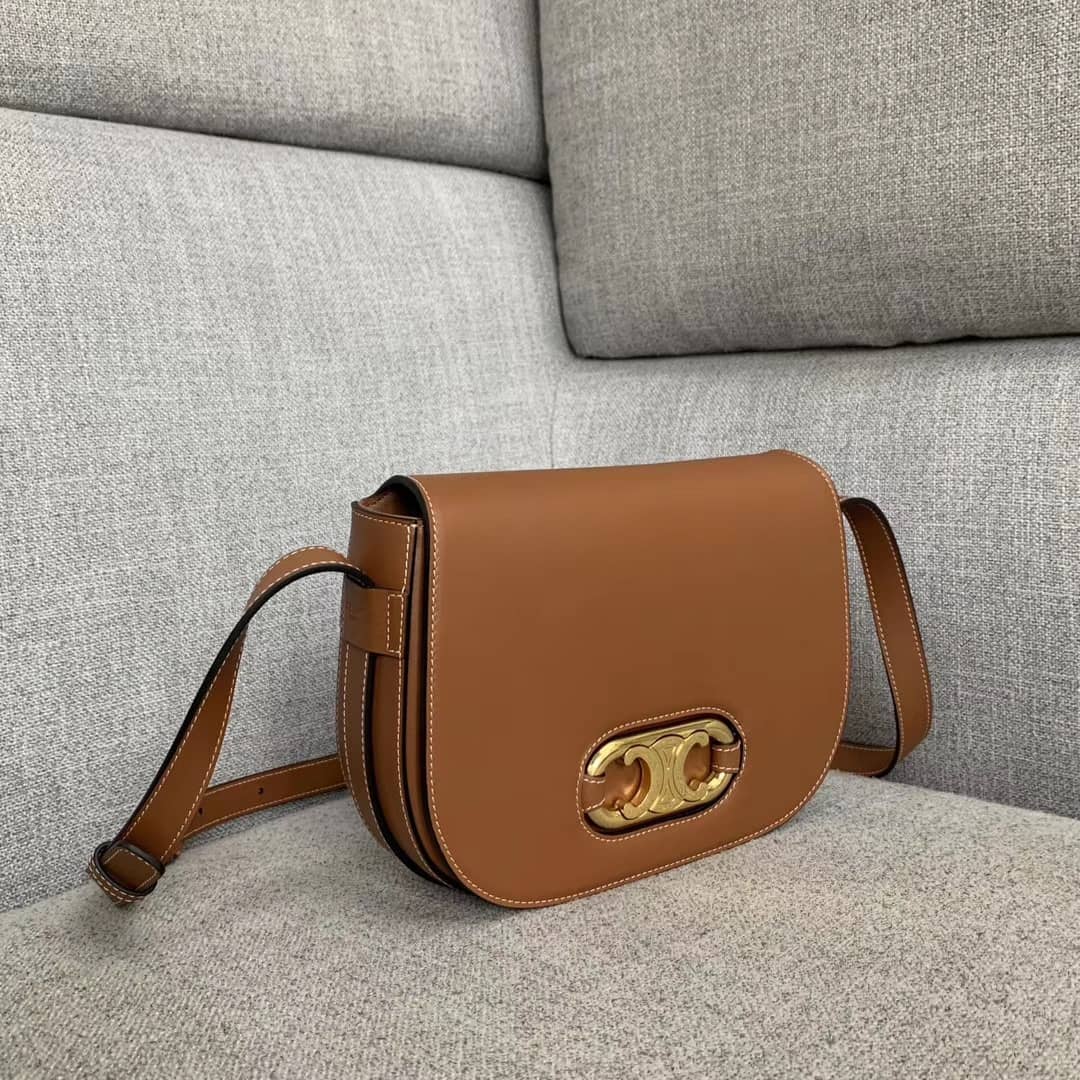 Celine Triomphe Bag Dupe Medium Maillon Triomphe Calfskin Replica Bag - DEEPREPS