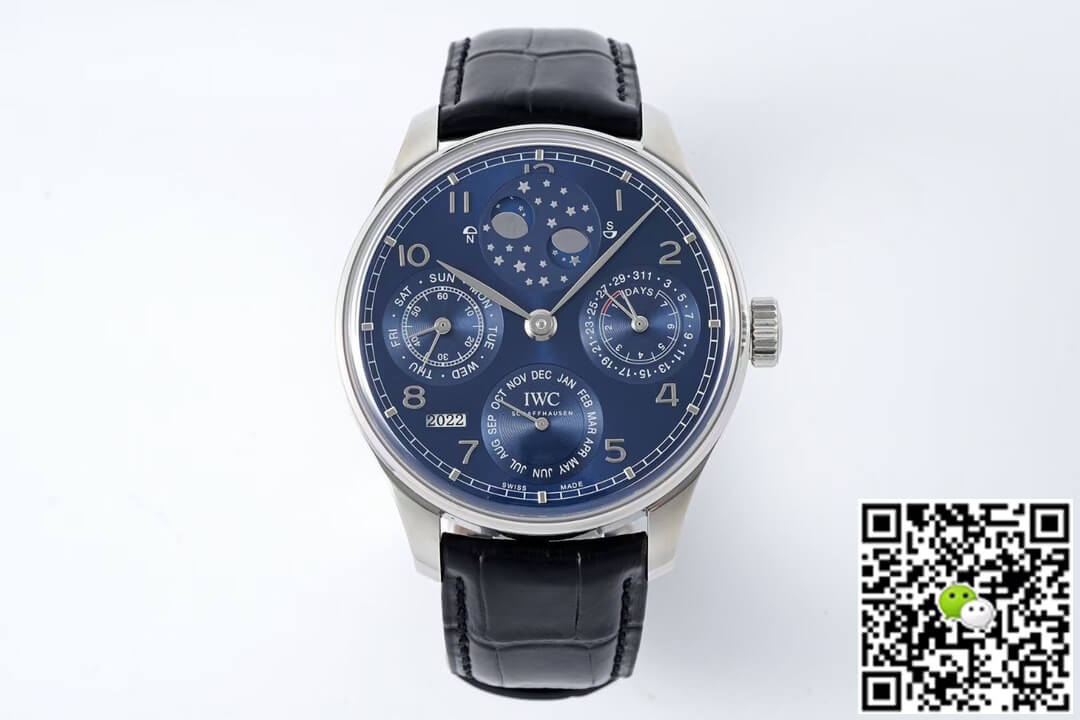 Replica IWC Portuguese Perpetual Calendar IW503401 1:1 Best Edition Blue Dial - DEEPREPS