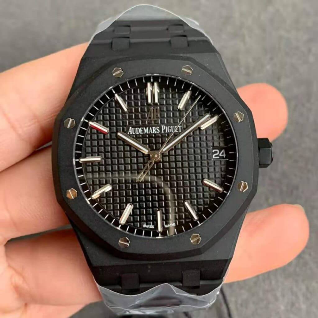 Replica Audemars Piguet Royal Oak 15500 DLC Version 1:1 Best Edition Black Dial - DEEPREPS