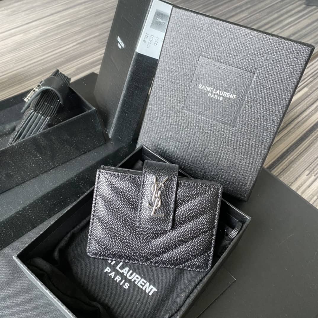 Saint Laurent YSL Monogram Business Card Case - DEEPREPS