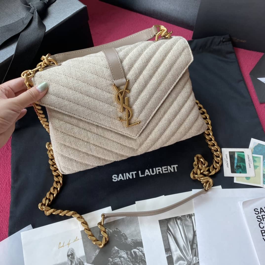 YSL Dupes Bags Saint Laurent YSL Quilted Monogram College Shoulder Bag - DEEPREPS