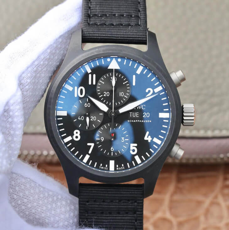 Replica IWC Pilot IW389101 1:1 Best Edition Ceramics Black Dial - DEEPREPS
