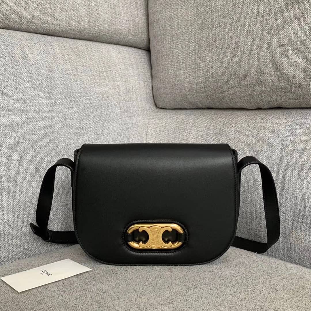 Celine Triomphe Bag Dupe Medium Maillon Triomphe Calfskin Replica Bag - DEEPREPS