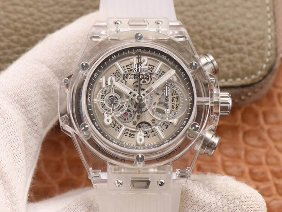 Replica Hublot Big Bang 411.JX.4802.RT 1:1 Best Edition White Transparent Dial - DEEPREPS