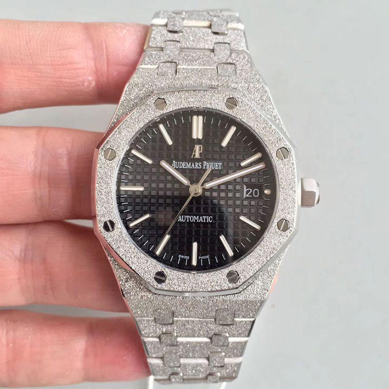 Replica Audemars Piguet Royal Oak 15454BC.GG.1259BC.01 1:1 Best Edition Black Textured Dial - DEEPREPS