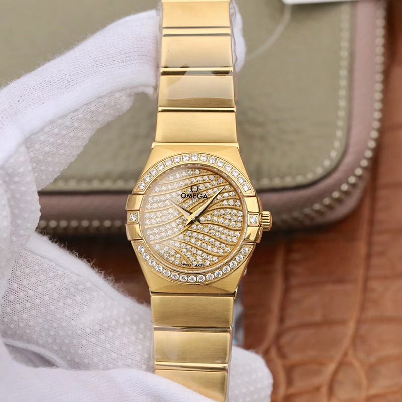 Replica Omega Constellation Quartz Ladies 18K Yellow Gold 1:1 Best Edition - DEEPREPS