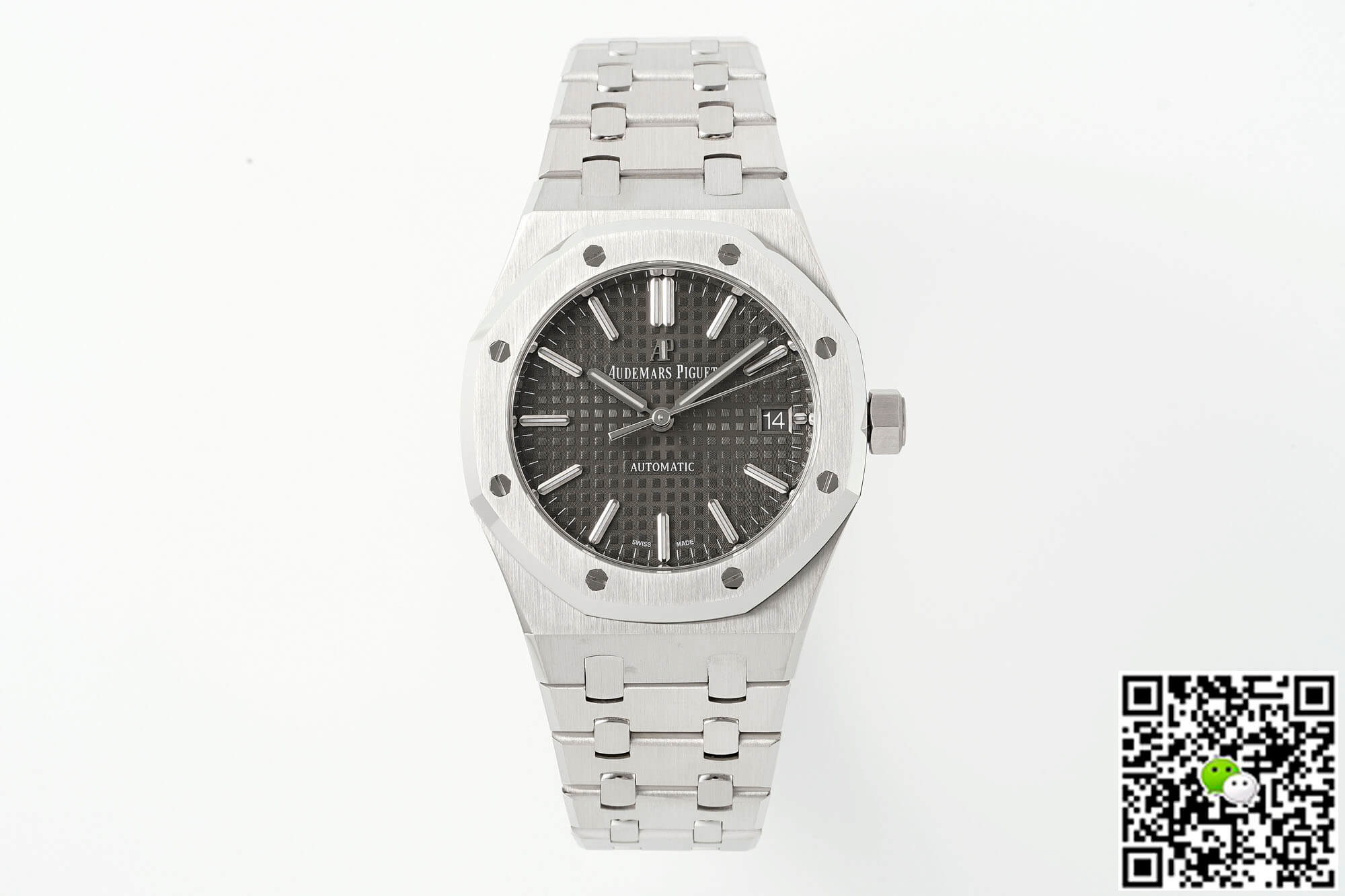 Replica Audemars Piguet Royal Oak 15450ST.OO.1256ST.02 1:1 Best Edition Gray Ruthenium Dial - DEEPREPS