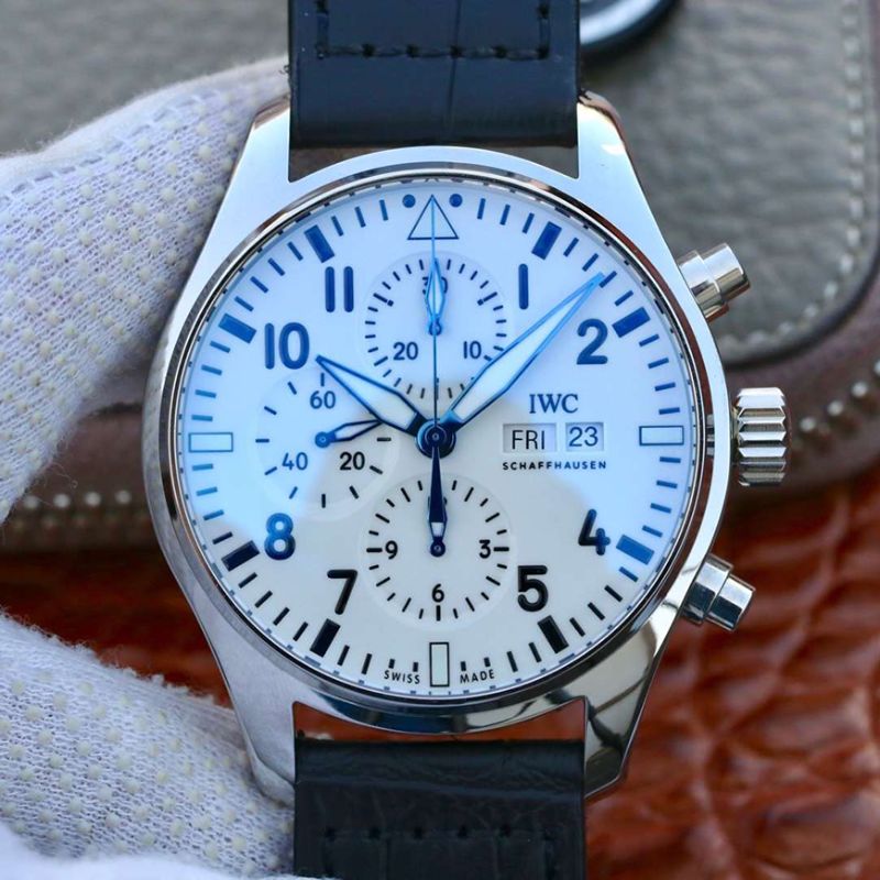 Replica IWC Pilot Chronograph IW377725 1:1 Best Edition Leather Watch Strap - DEEPREPS