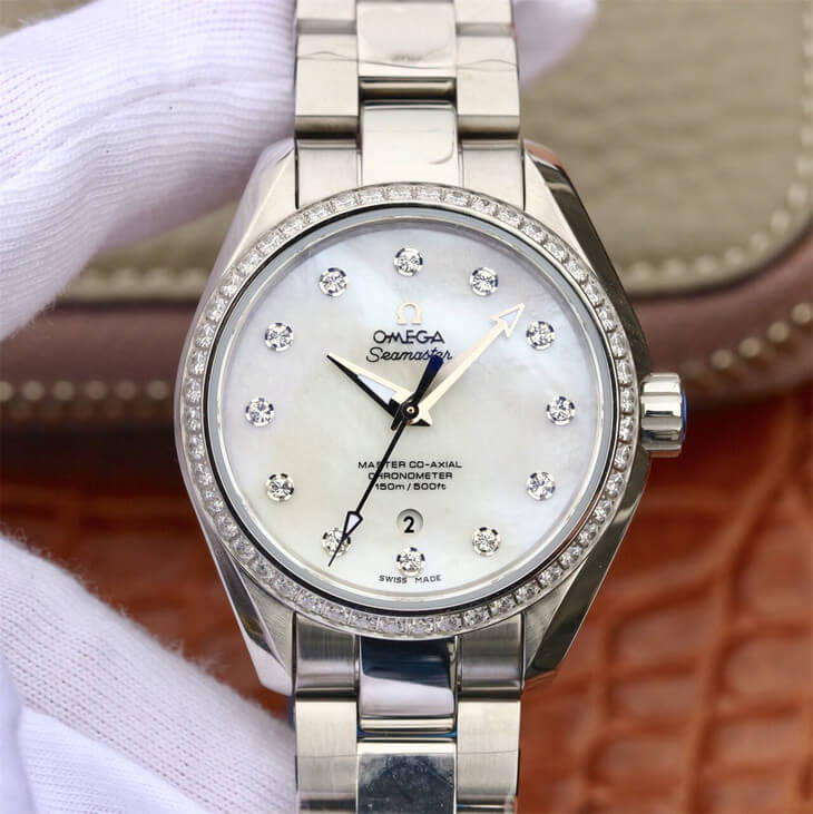 Replica Omega Seamaster 231.15.34.20.55.002 Aqua Terra 150M 1:1 Best Edition Diamond Dial - DEEPREPS