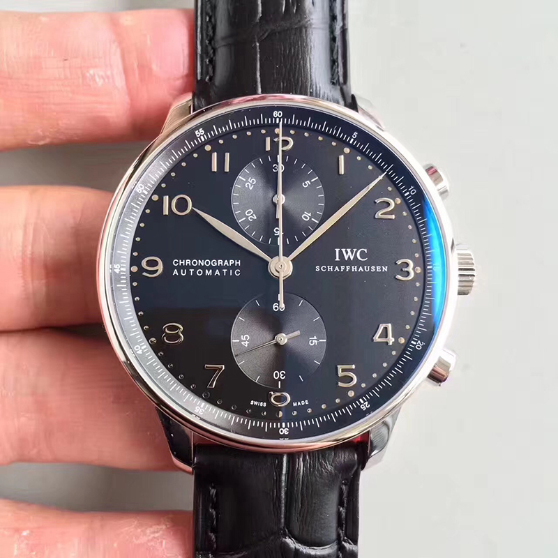 IWC Replica Portuguese Chronograph IW371447 1:1 Best Edition Black Dial - DEEPREPS