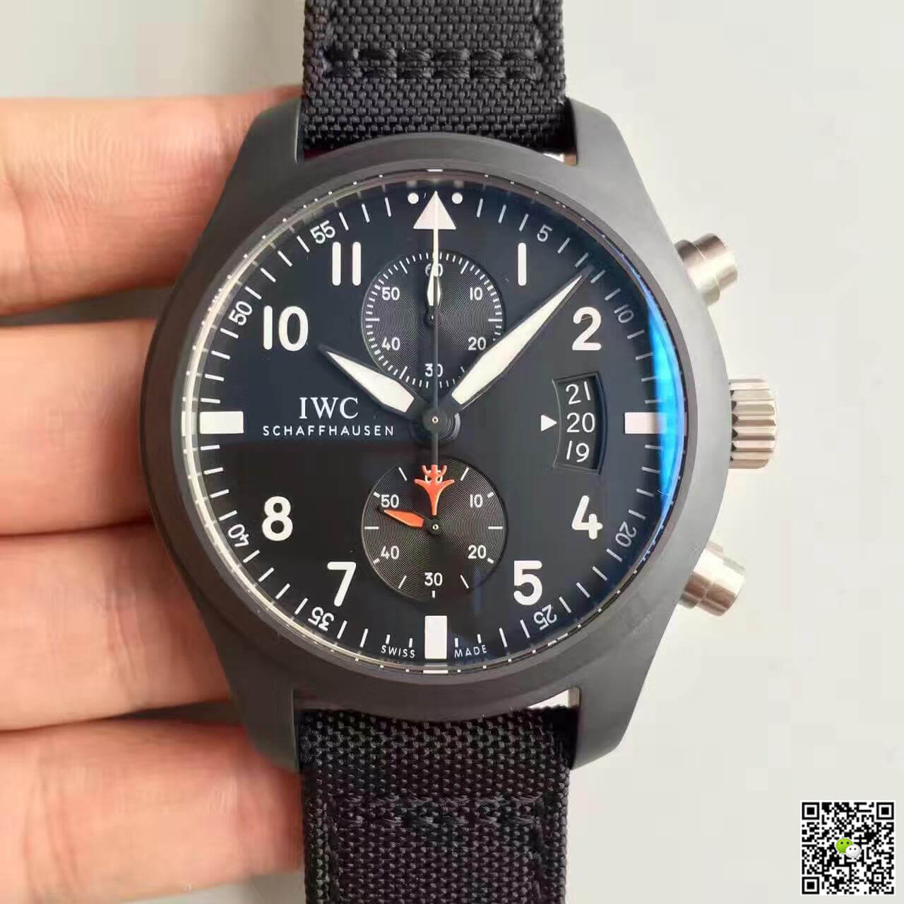 Replica IWC Pilot Chronograph IW388001 1:1 Best Edition Black Dial - DEEPREPS