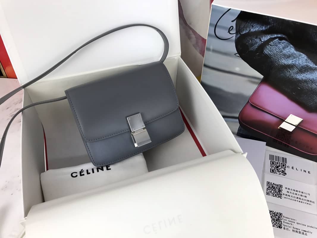 Celine Box Bag Dupe Teen Classic Calfskin Box Replica Handbag - DEEPREPS