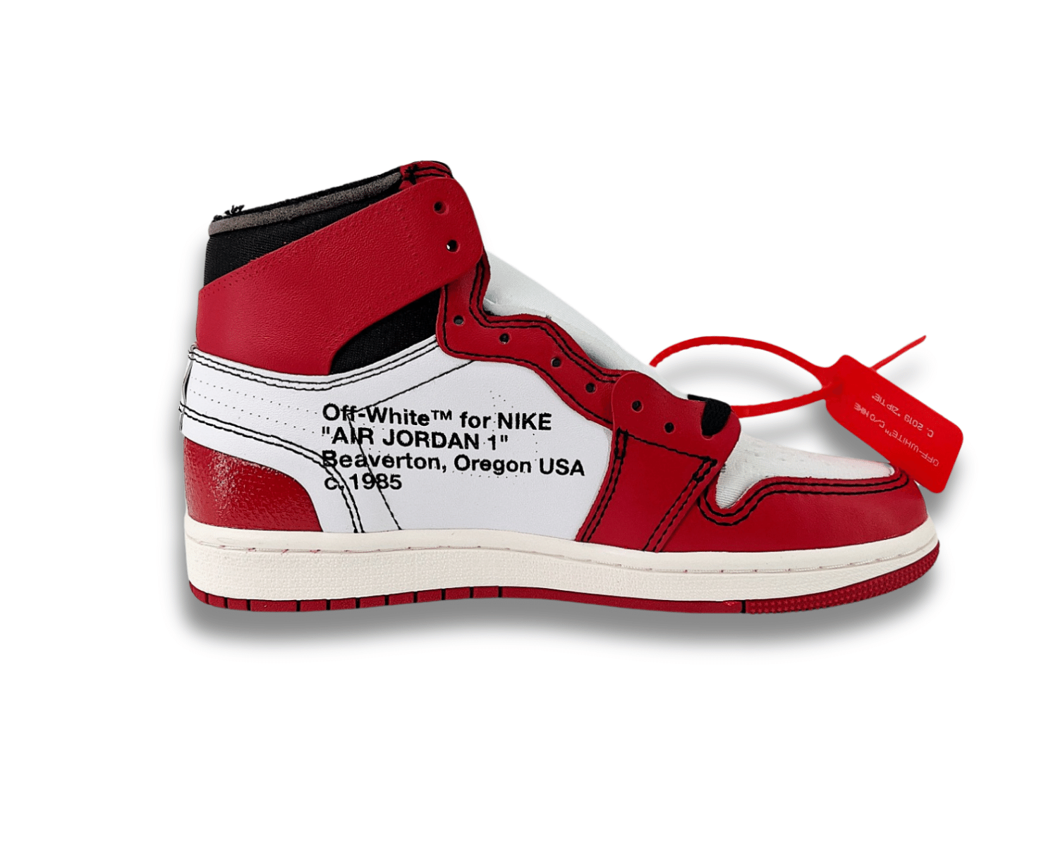 Off White x Air Jordan 1 Chicago Red - DEEPREPS