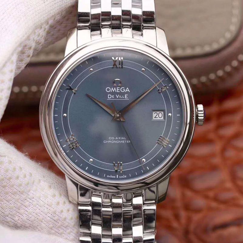 Replica Omega De Ville Prestige 424.10.40.20.03.002 Men Watches 1:1 Best Edition Blue Dial - DEEPREPS