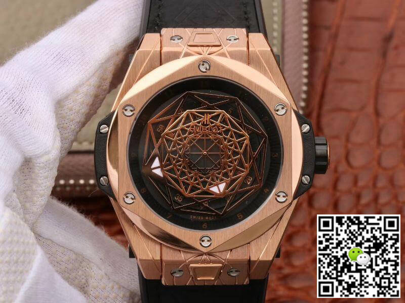 Replica Hublot Big Bang Sang Bleu King Gold 415.OX.1118.VR.MXM17 Mechanical Watches 1:1 Best Edition - DEEPREPS