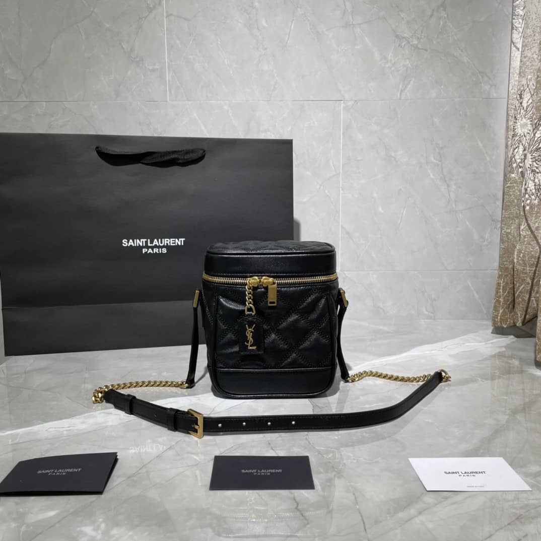 YSL 80s Carré-Quilted Vanity Replica Bag - DEEPREPS