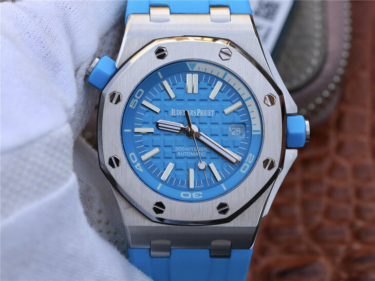 Replica Audemars Piguet Royal Oak Offshore Diver 15710ST.OO.A032CA.01 1:1 Best Edition Blue Dial - DEEPREPS