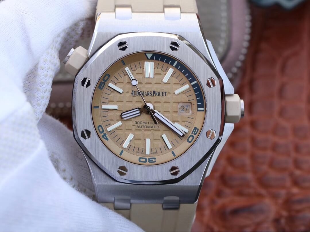 Replica Audemars Piguet Royal Oak Offshore 15710ST.OO.A085CA.01 1:1 Best Edition Beige Dial - DEEPREPS