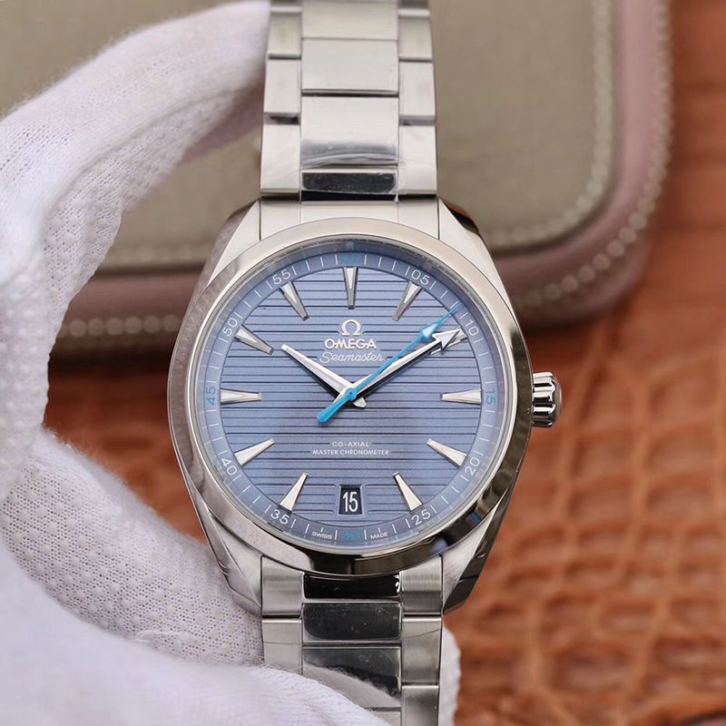 Replica Omega Seamaster Aqua Terra 150M 220.10.41.21.03.002 1:1 Best Edition Blue Textured Dial - DEEPREPS